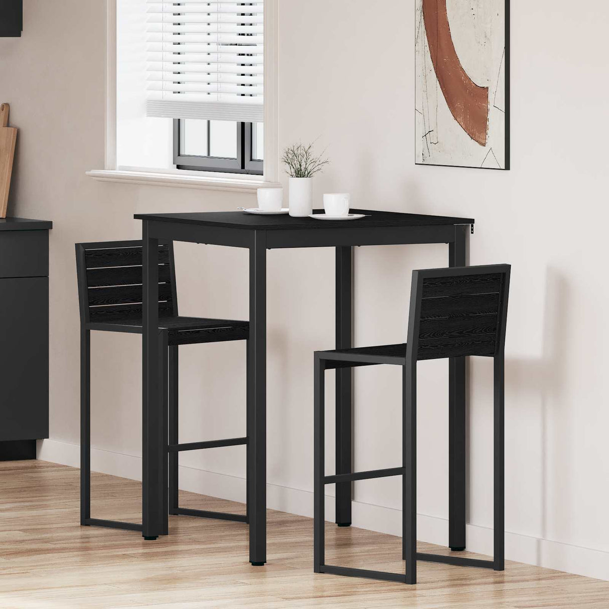 vidaXL Staande Bartafel Bewerkt hout