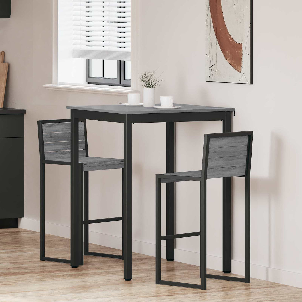 vidaXL Staande Bartafel Bewerkt hout