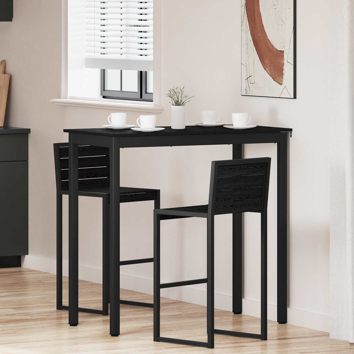 vidaXL Staande Bartafel Bewerkt hout