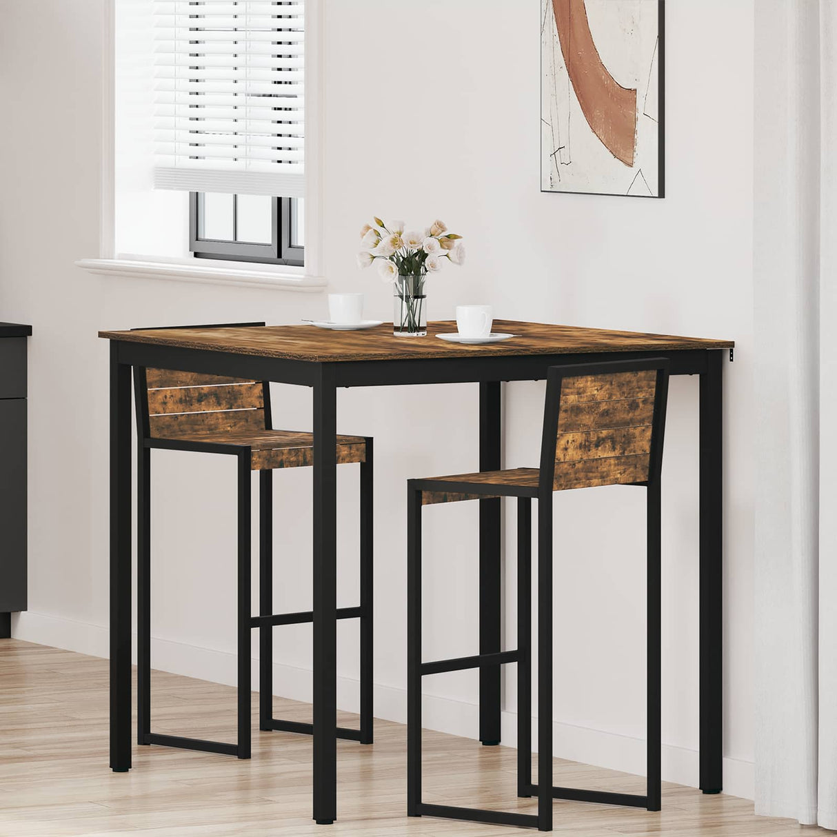 vidaXL Staande Bartafel Bewerkt hout