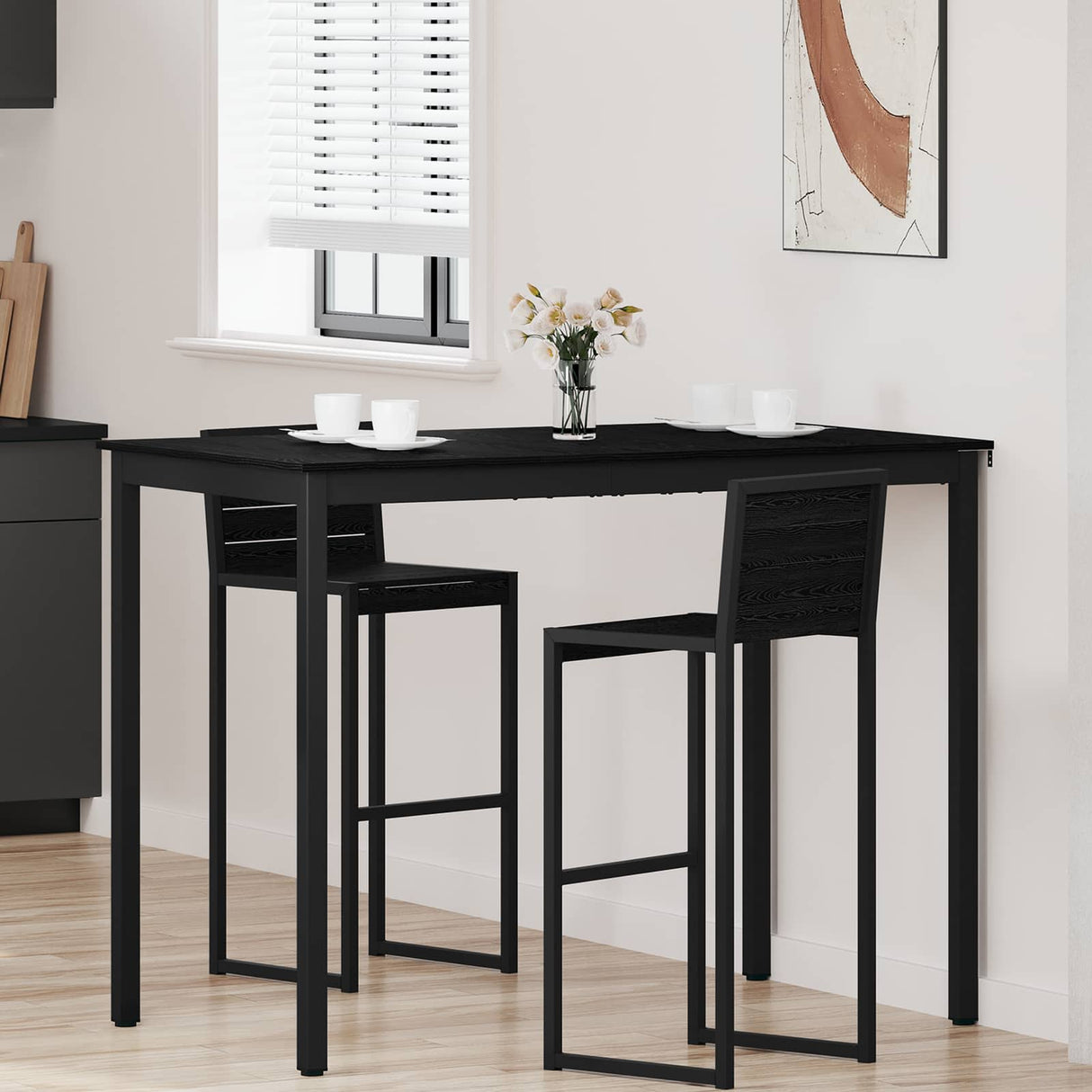 vidaXL Staande Bartafel Bewerkt hout