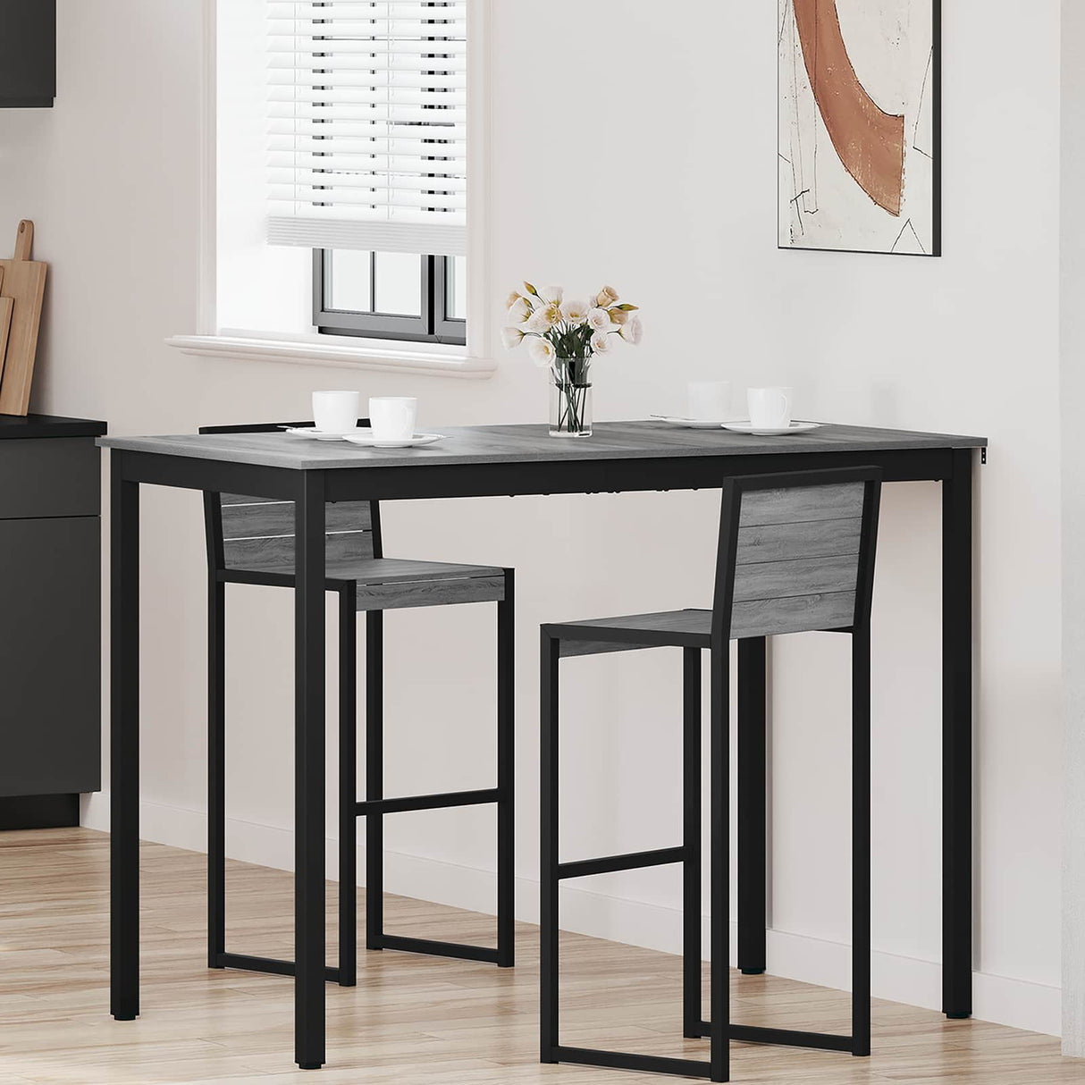 vidaXL Staande Bartafel Bewerkt hout
