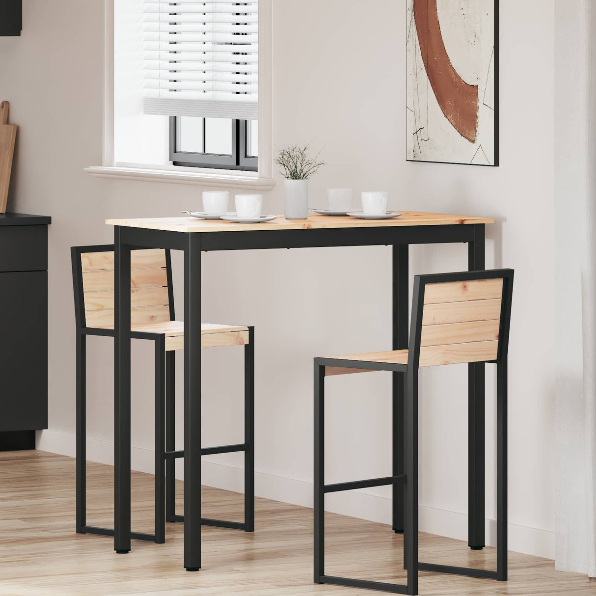 vidaXL Bartafel Naturel 110 x 55 x 105 cm Massief grenenhout