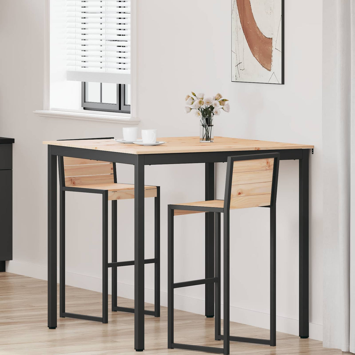 vidaXL Bartafel Naturel 110 x 55 x 105 cm Massief grenenhout