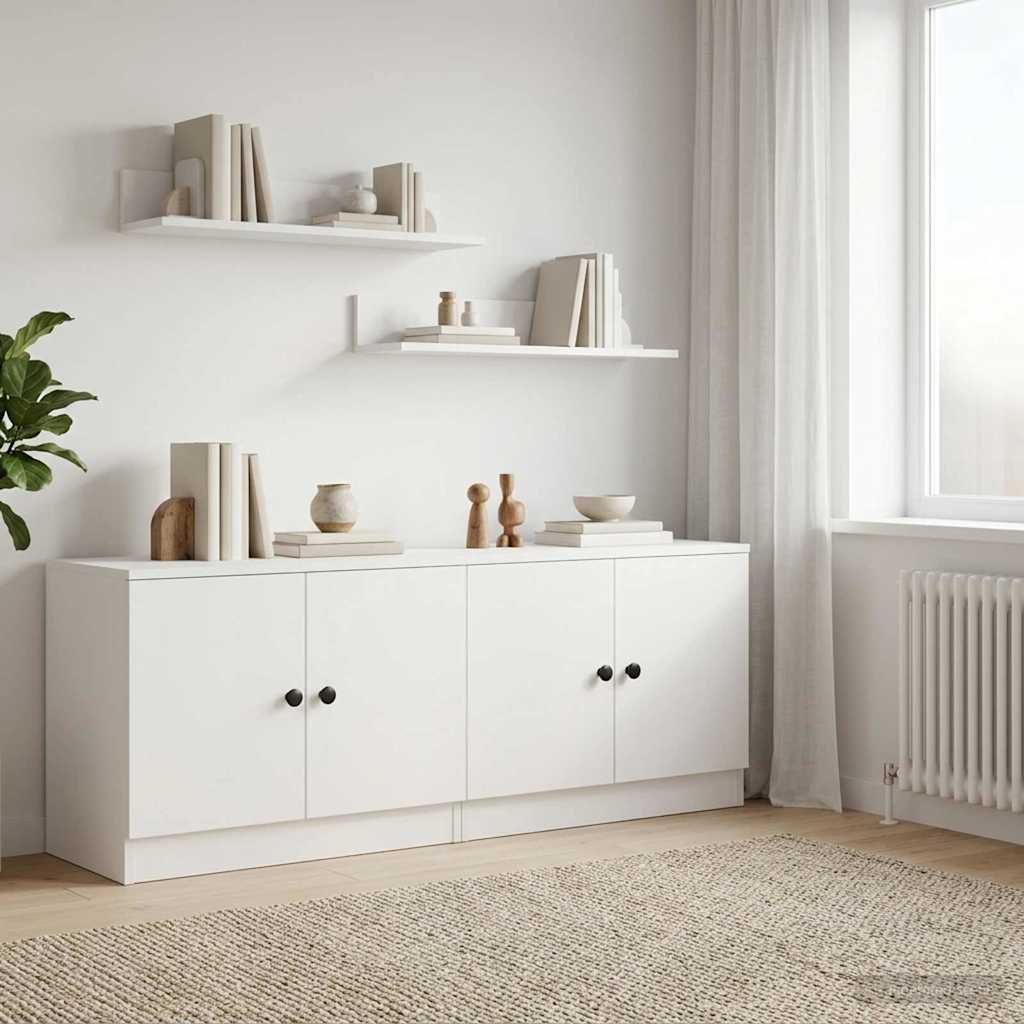 vidaXL Storage cabinet for loft bed 2 pcs White 66x35x48 cm Engineered wood