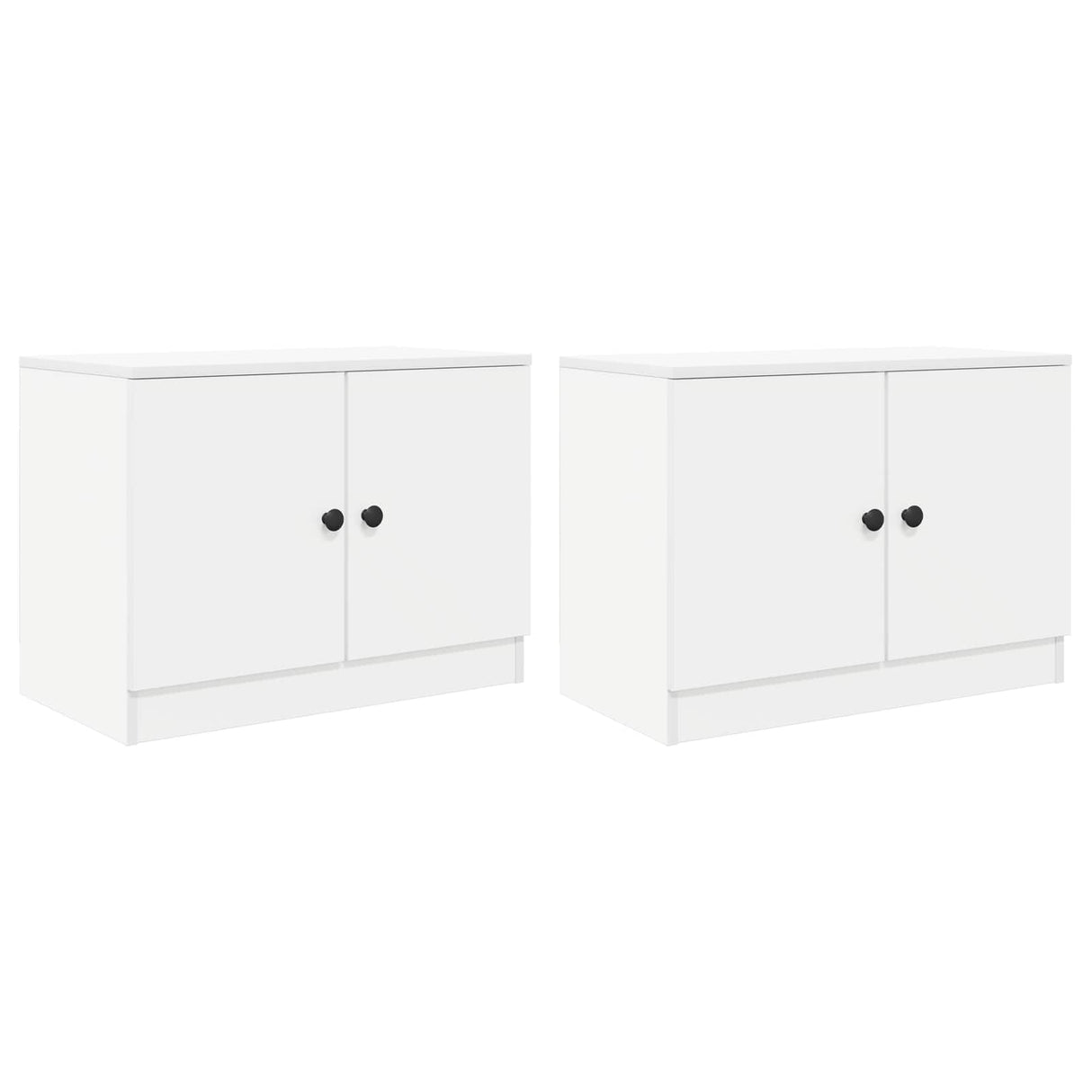 vidaXL Storage cabinet for loft bed 2 pcs White 66x35x48 cm Engineered wood
