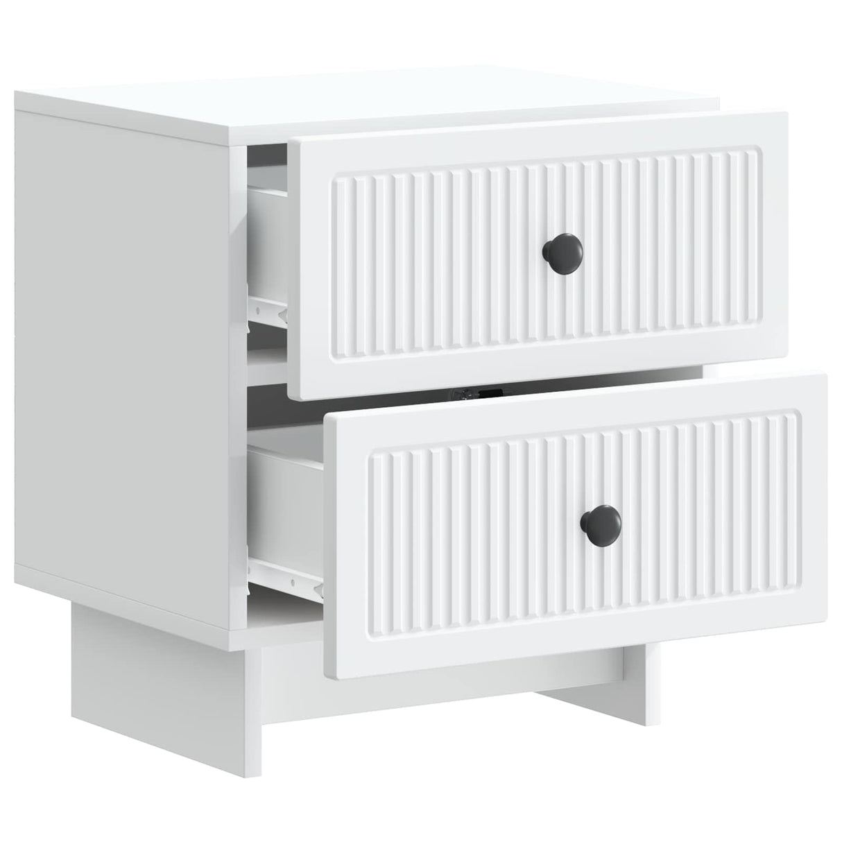 vidaXL Nightstand with Drawer White 43 x 34.5 x 47.5 cm Engineered Wood
