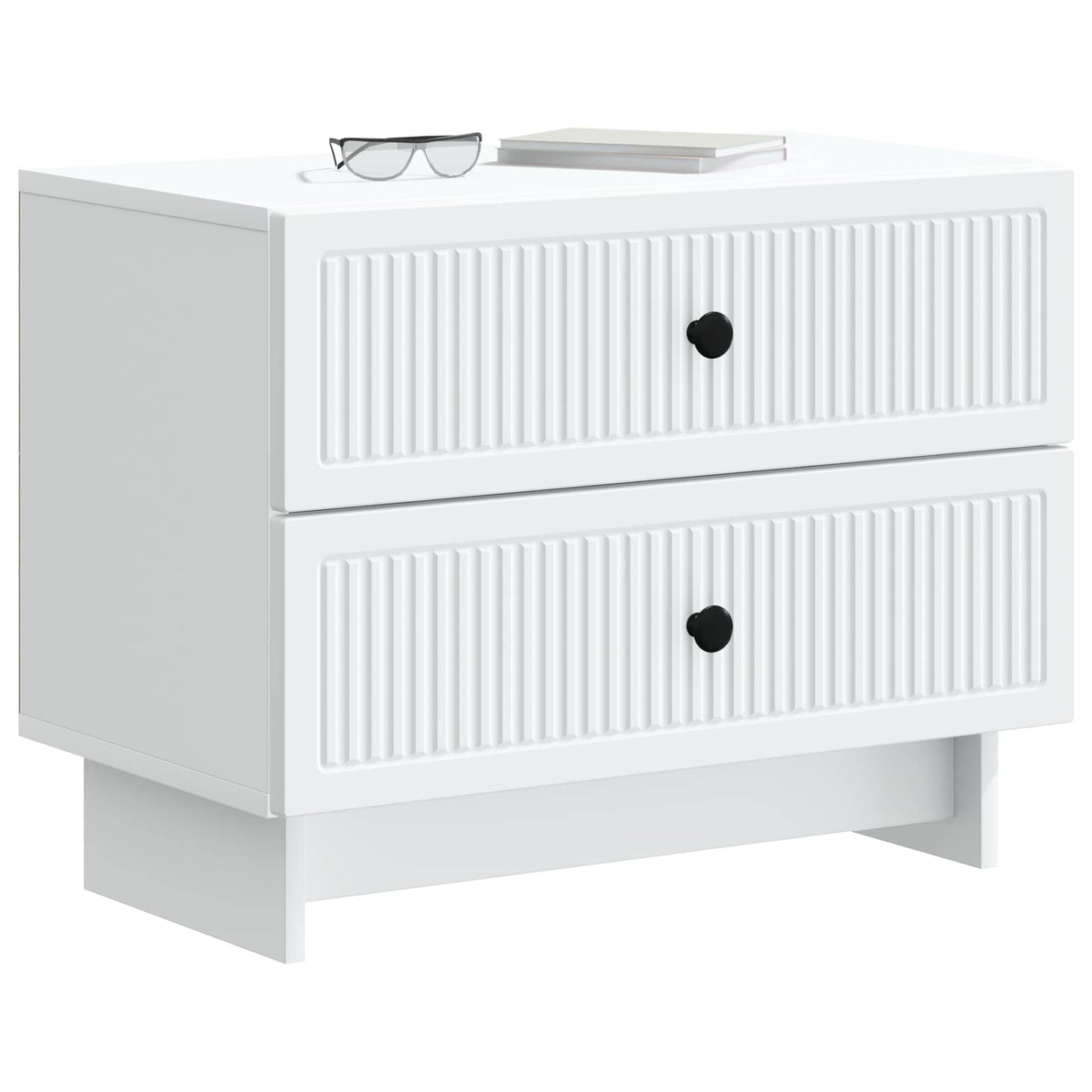 vidaXL Nachtkastje met lade Wit 62 x 34,5 x 47,5 cm Bewerkt hout