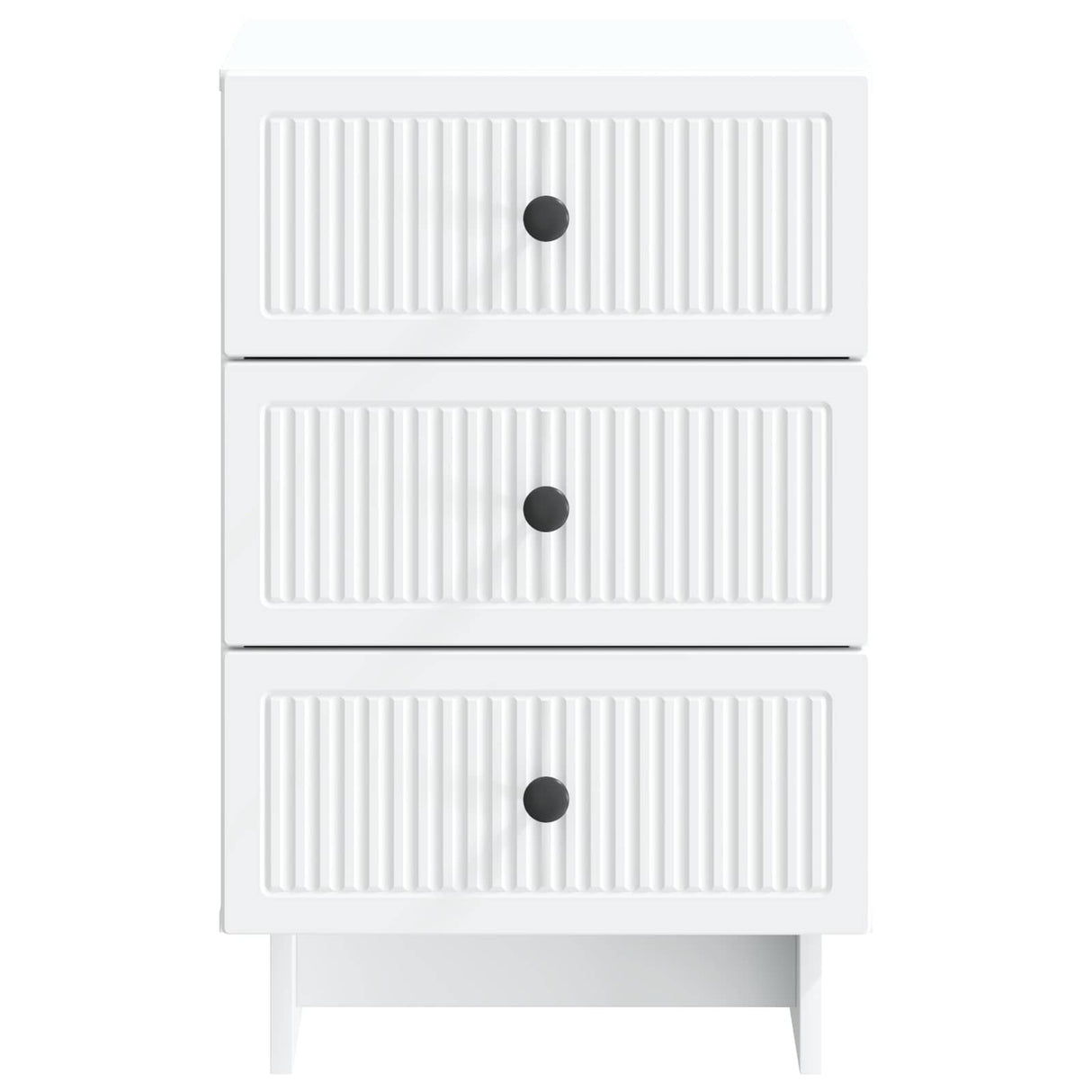 vidaXL Nightstand with Drawer White 43 x 41 x 66.5 cm Engineered Wood