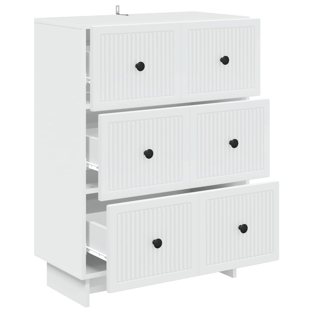 vidaXL Ladekast Wit 66 x 34,5 x 90 cm Bewerkt hout