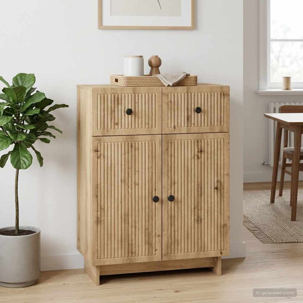 vidaXL Dressoir met lade Wit 66 x 34,5 x 90 cm Bewerkt hout