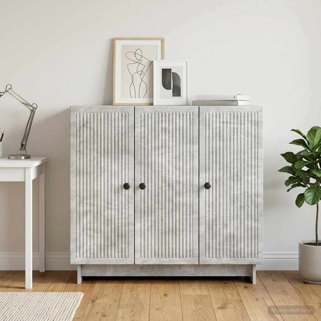 vidaXL Dressoir Wit 89 x 34,5 x 80 cm Bewerkt hout