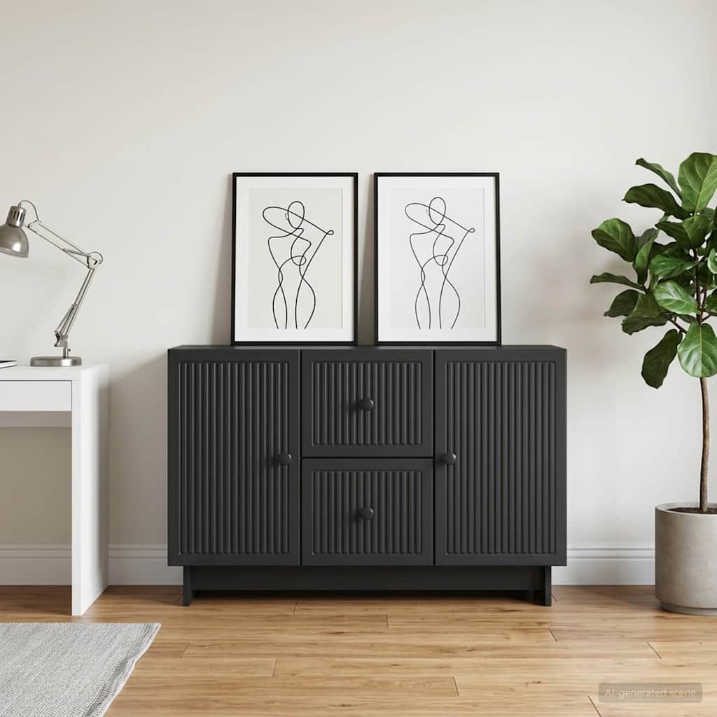 vidaXL Sideboard with Drawer White 89 x 34.5 x 60 cm Engineered Wood