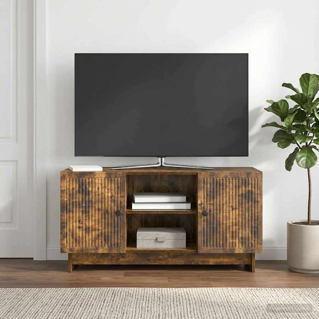 vidaXL TV Kast 102 x 34,5 x 50 cm Wit Bewerkt hout