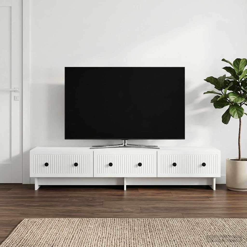 vidaXL TV Kast met lade Wit 147 x 34,5 x 30 cm Bewerkt hout