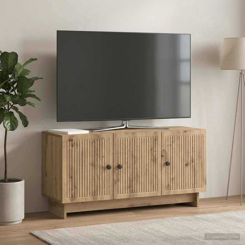 vidaXL TV Kast Wit 99 x 34,5 x 50 cm Bewerkt hout