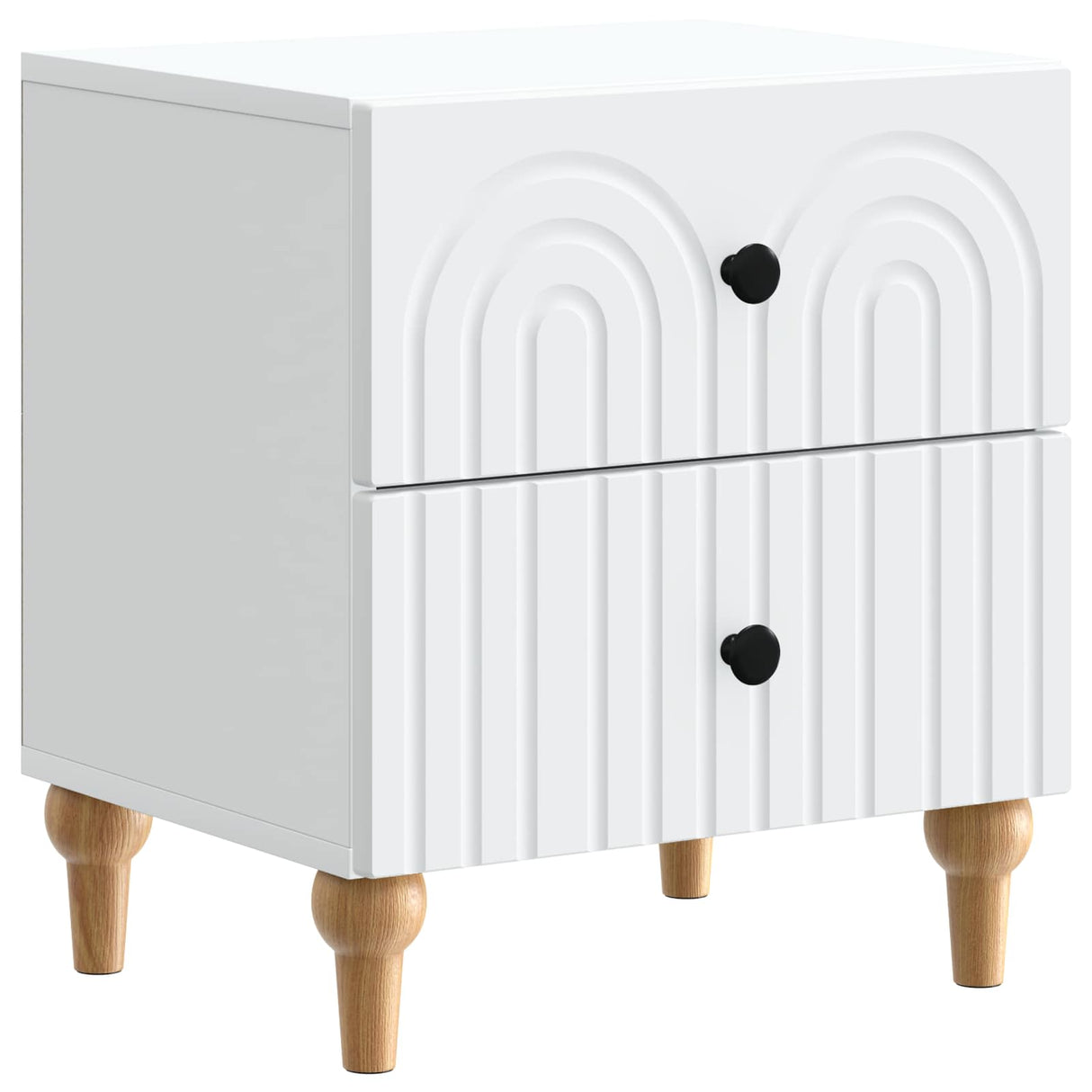 vidaXL Nightstand with Drawer White 43 x 34.5 x 48 cm Engineered Wood