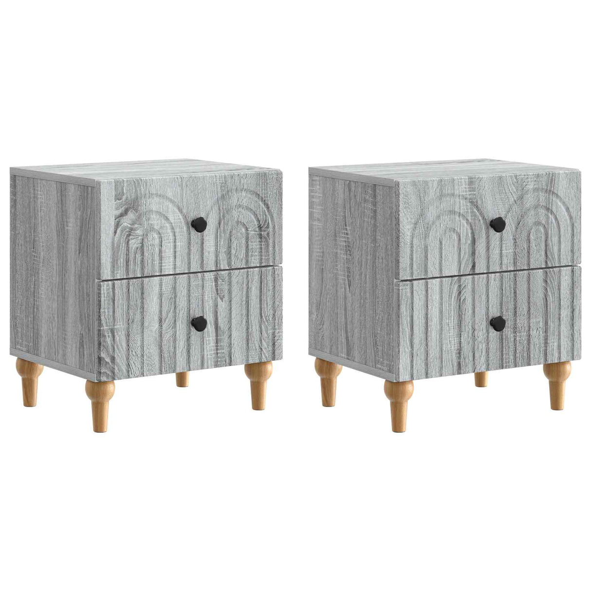 vidaXL Nightstand with Drawer White 43 x 34.5 x 48 cm Engineered Wood