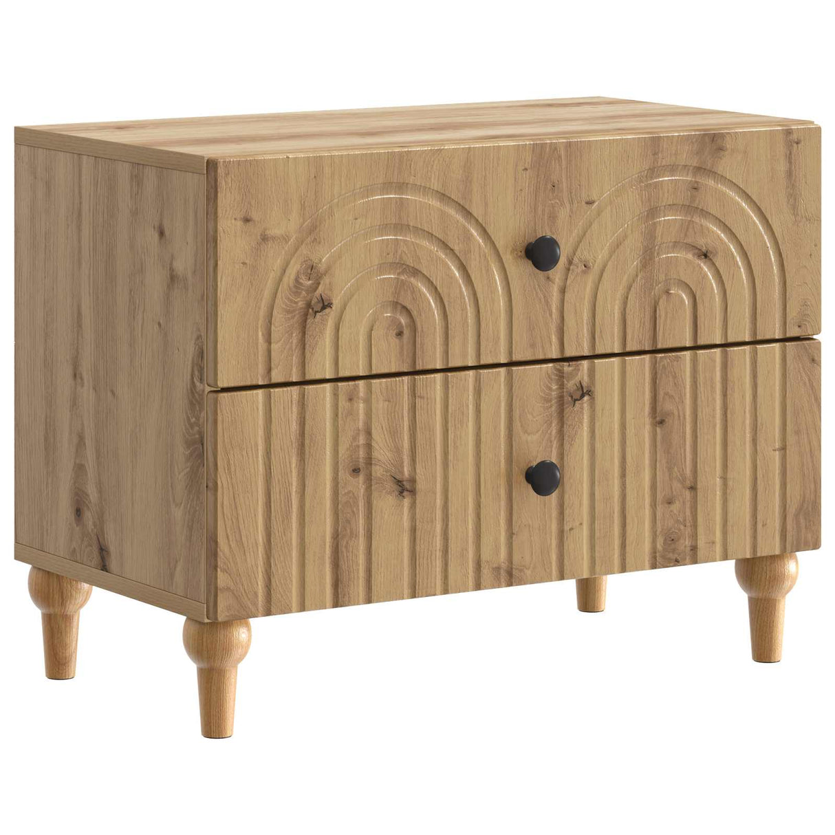 vidaXL Nachtkastje met lade Wit 62 x 34,5 x 48 cm Bewerkt hout