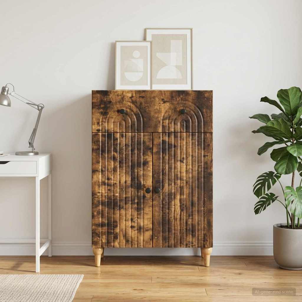 vidaXL Dressoir met lade Wit 66 x 34,5 x 90 cm Bewerkt hout