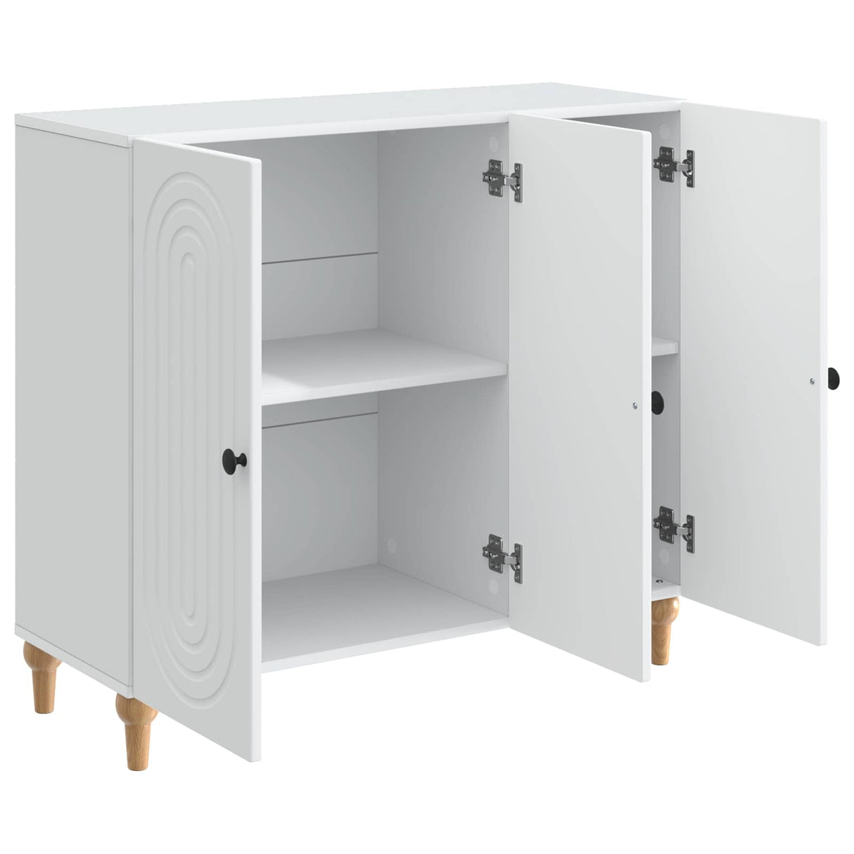 vidaXL Dressoir Wit 89 x 34,5 x 80 cm Bewerkt hout