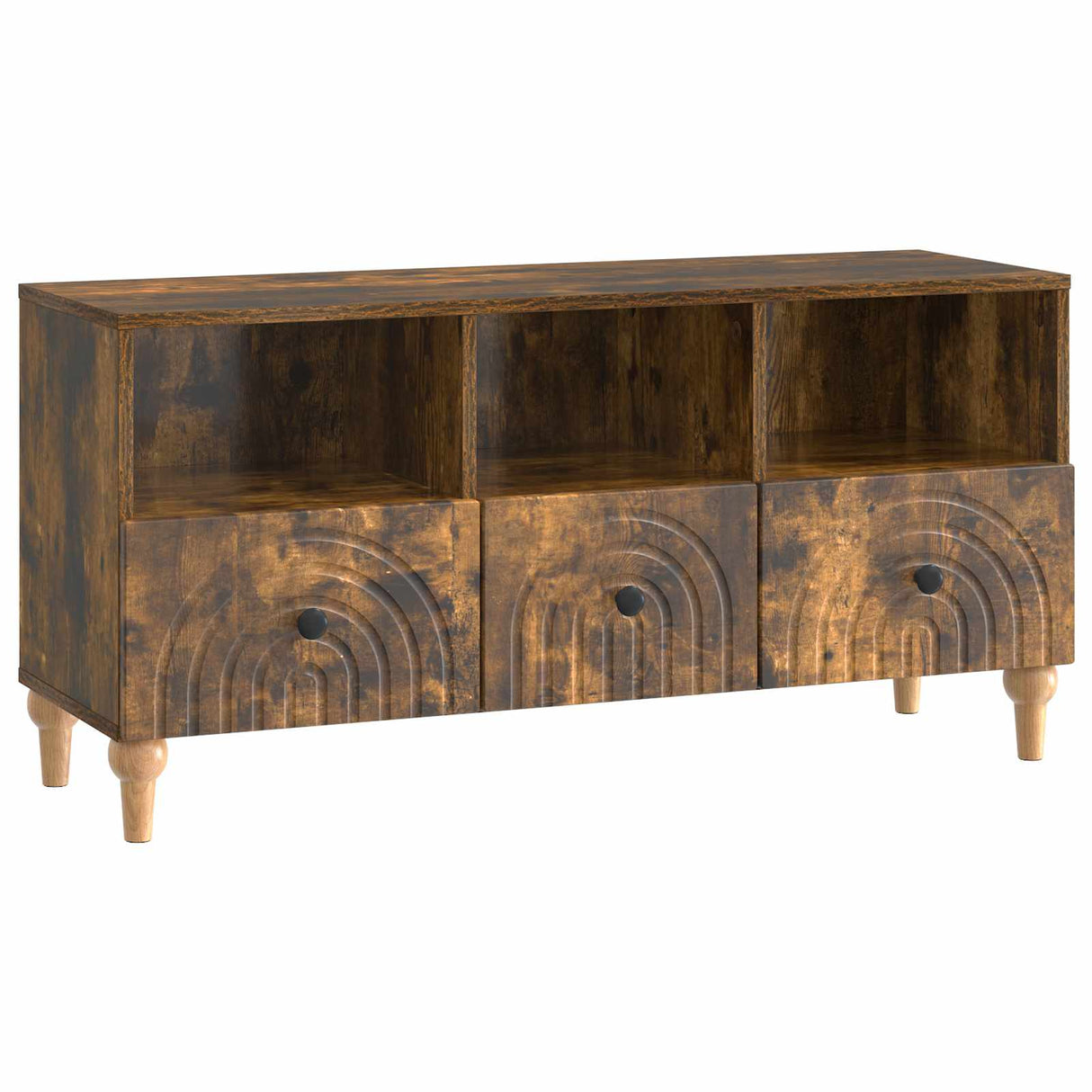 vidaXL TV Cabinet Black 102 x 34.5 x 50 cm Engineered Wood