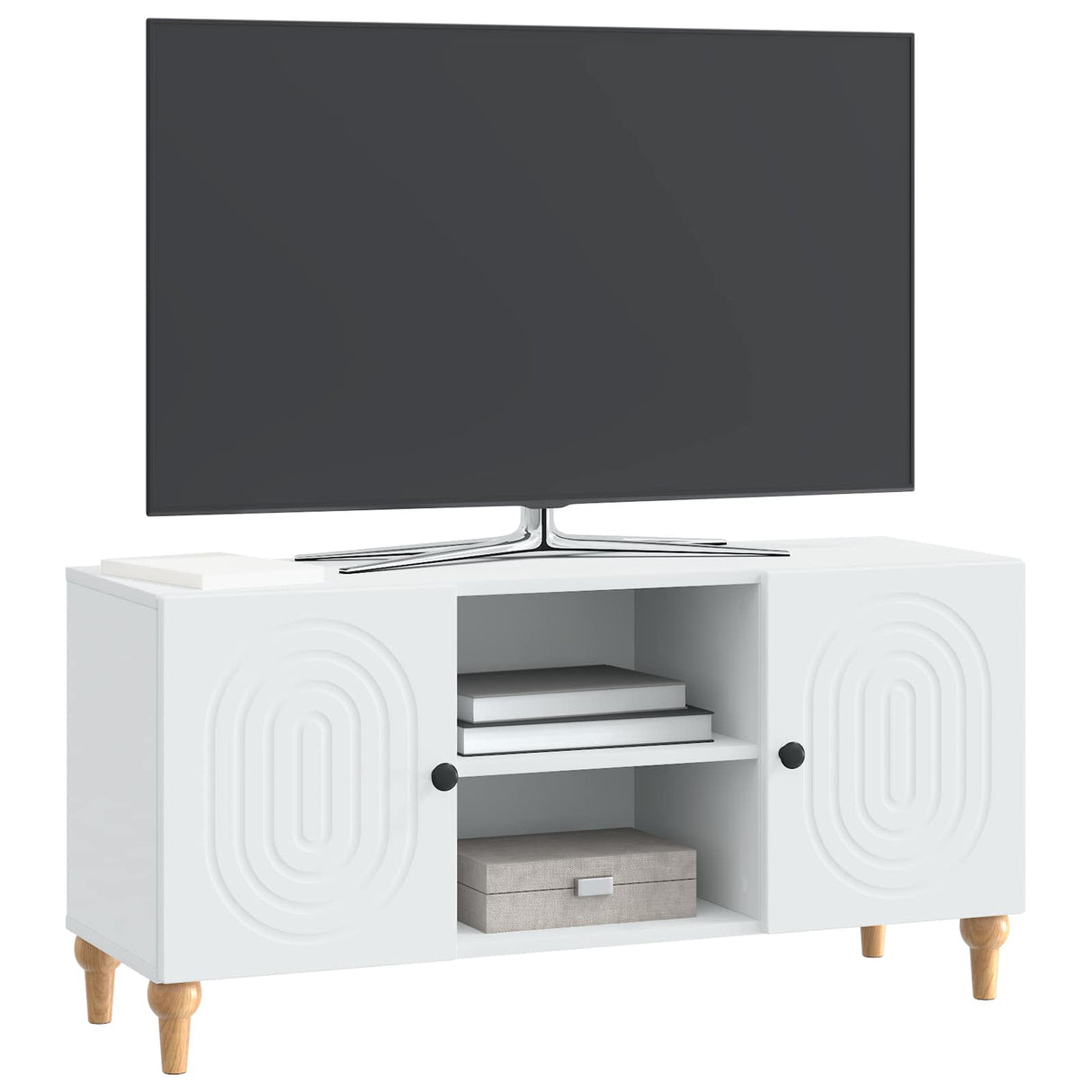 vidaXL TV Kast Wit 102 x 34,5 x 50 cm Bewerkt hout