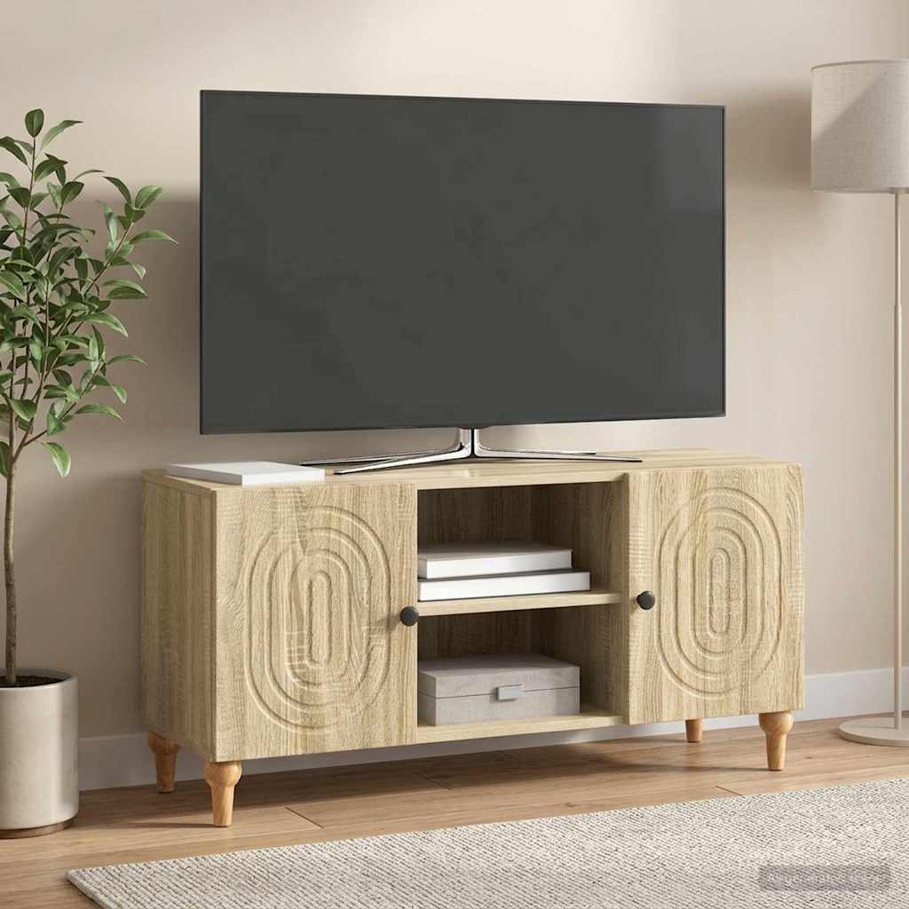 vidaXL TV Kast Wit 102 x 34,5 x 50 cm Bewerkt hout