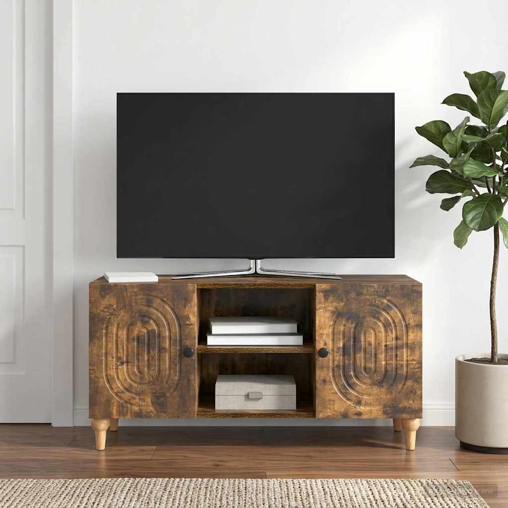 vidaXL TV Kast Wit 102 x 34,5 x 50 cm Bewerkt hout