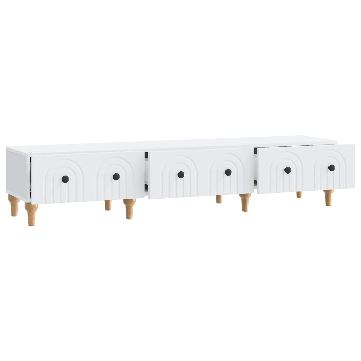 vidaXL TV Cabinet with Drawer White 147 x 34.5 x 30 cm Engineered Wood