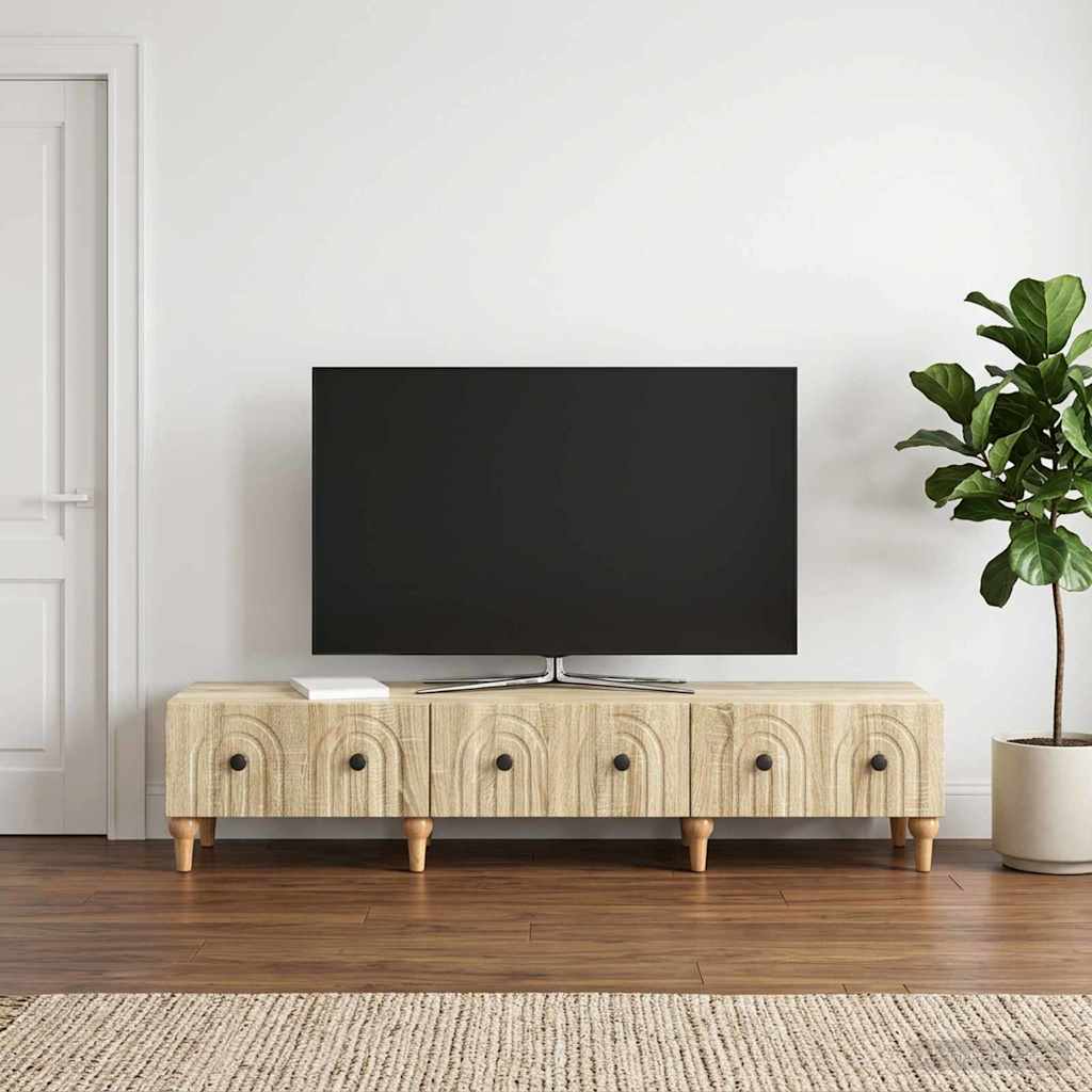 vidaXL TV Cabinet with Drawer White 147 x 34.5 x 30 cm Engineered Wood