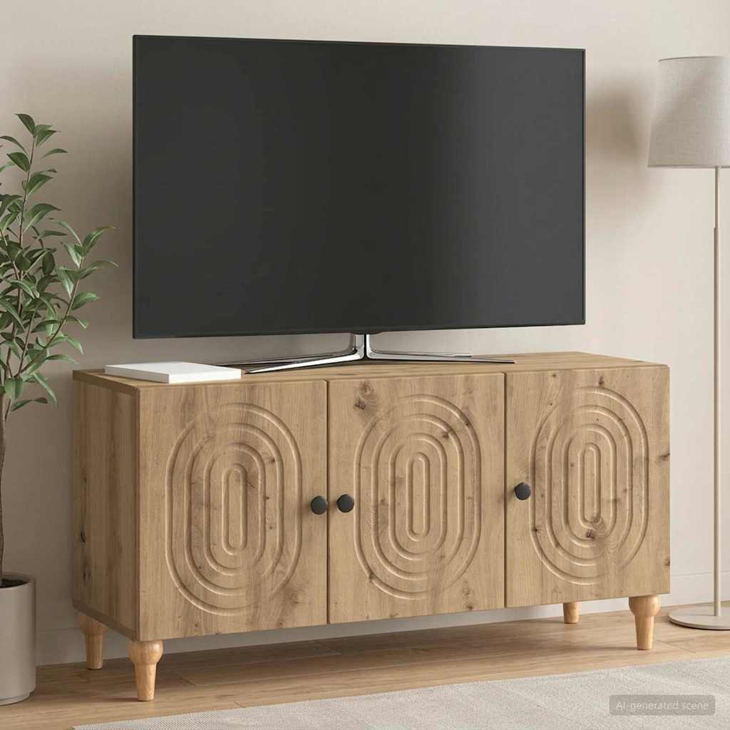 vidaXL TV Kast Wit 99 x 34,5 x 50 cm Bewerkt hout