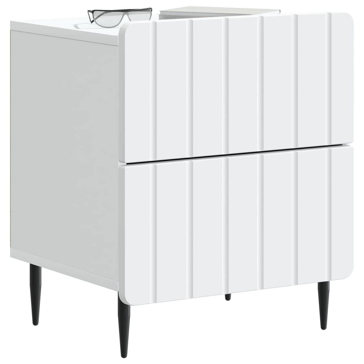 vidaXL Nachtkastje met lade Wit 43 x 34,5 x 49,5 cm Bewerkt hout