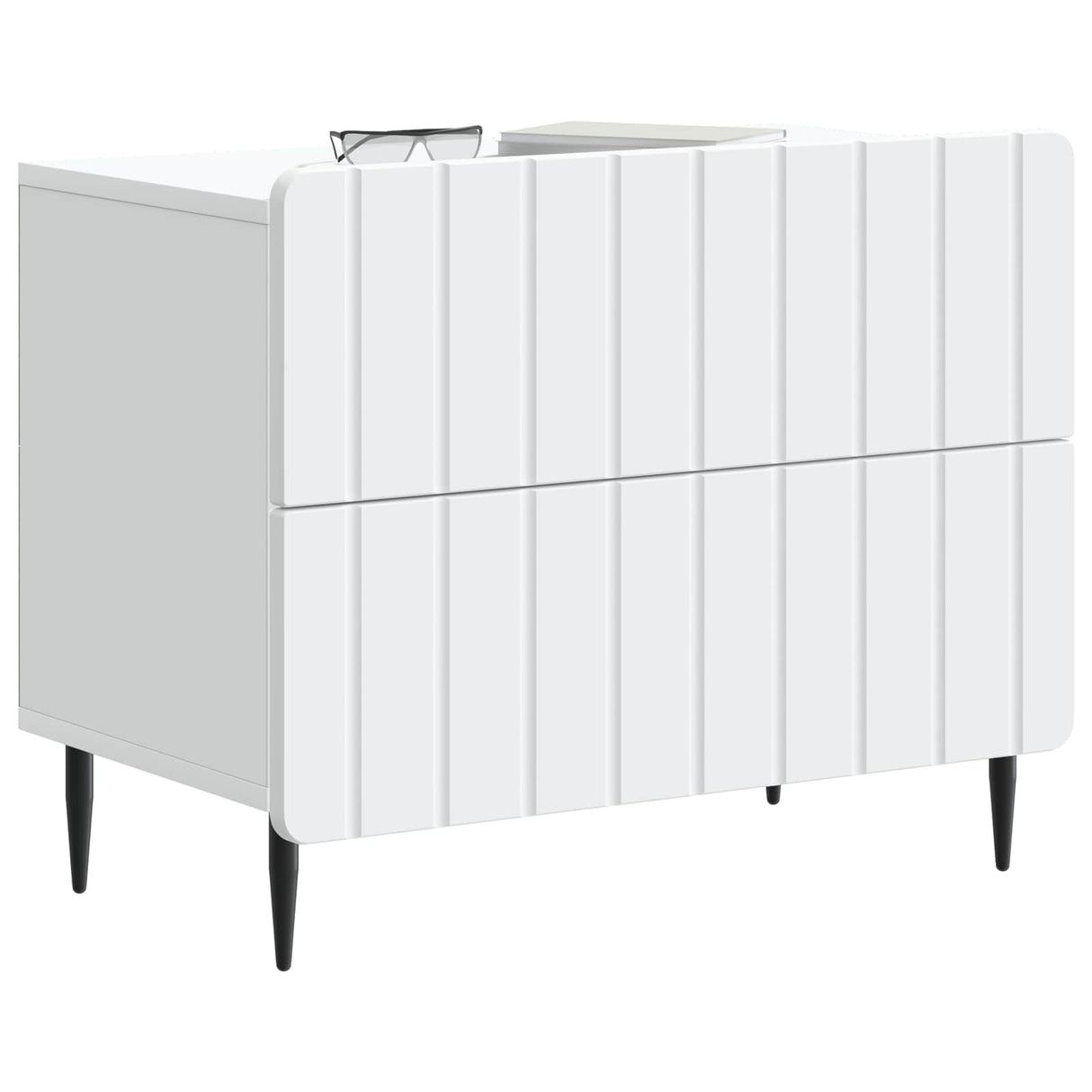 vidaXL Nachtkastje met lade Wit 62 x 34,5 x 49,5 cm Bewerkt hout