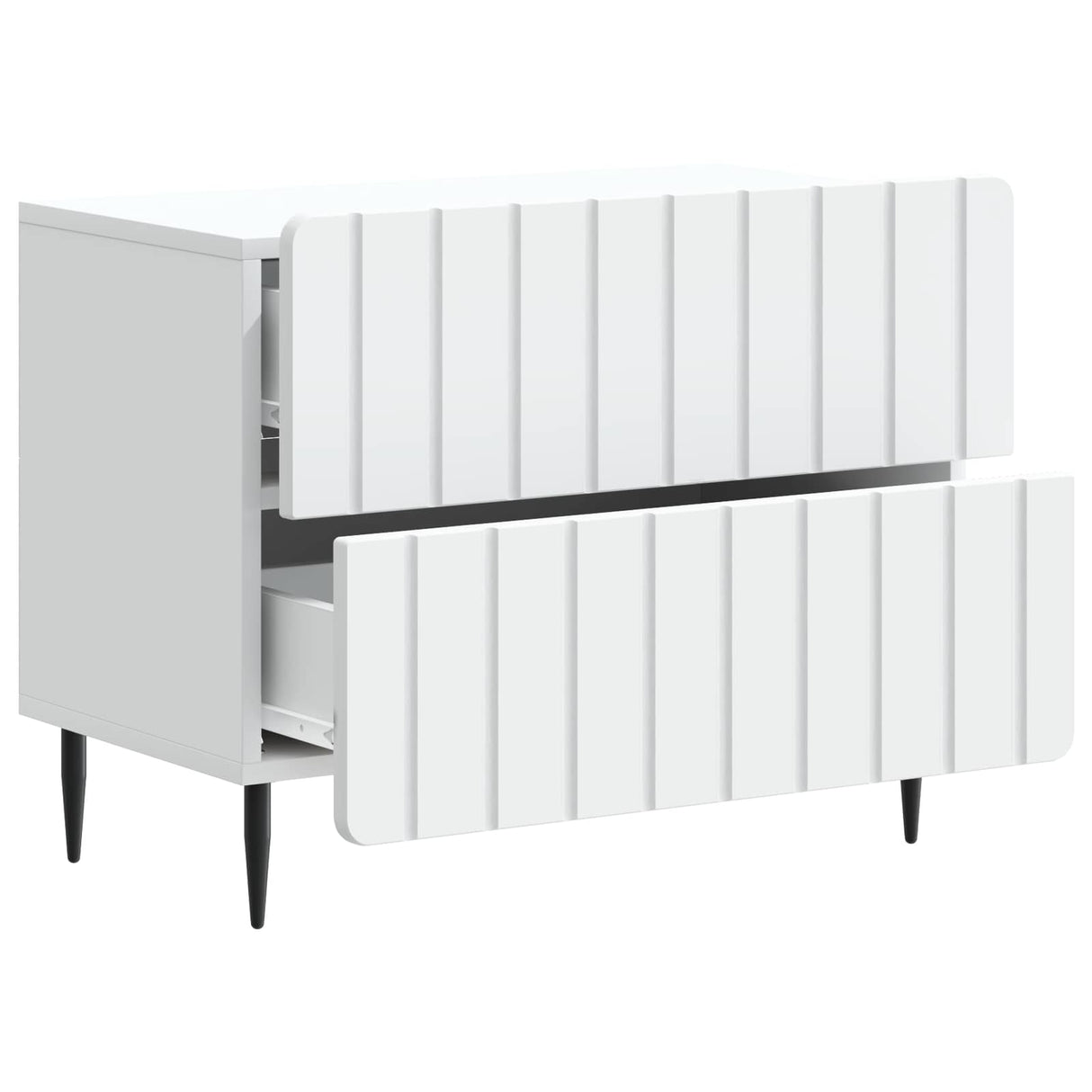 vidaXL Nachtkastje met lade Wit 62 x 34,5 x 49,5 cm Bewerkt hout