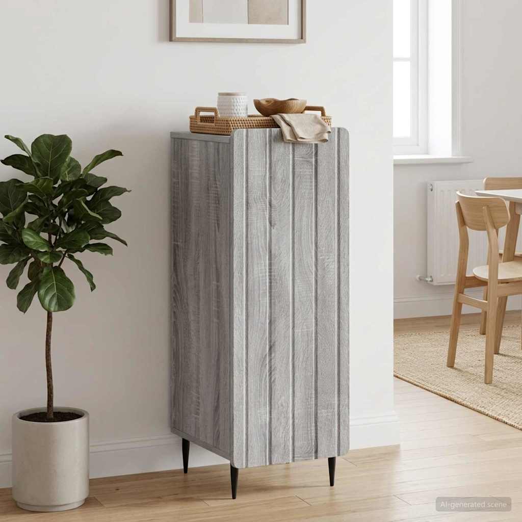 vidaXL Dressoir Wit 34,5 x 33 x 92 cm Bewerkt hout