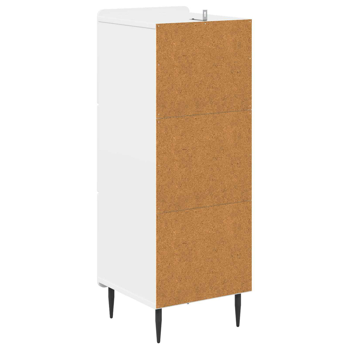 vidaXL Ladekast Wit 33 x 34,5 x 92 cm Bewerkt hout