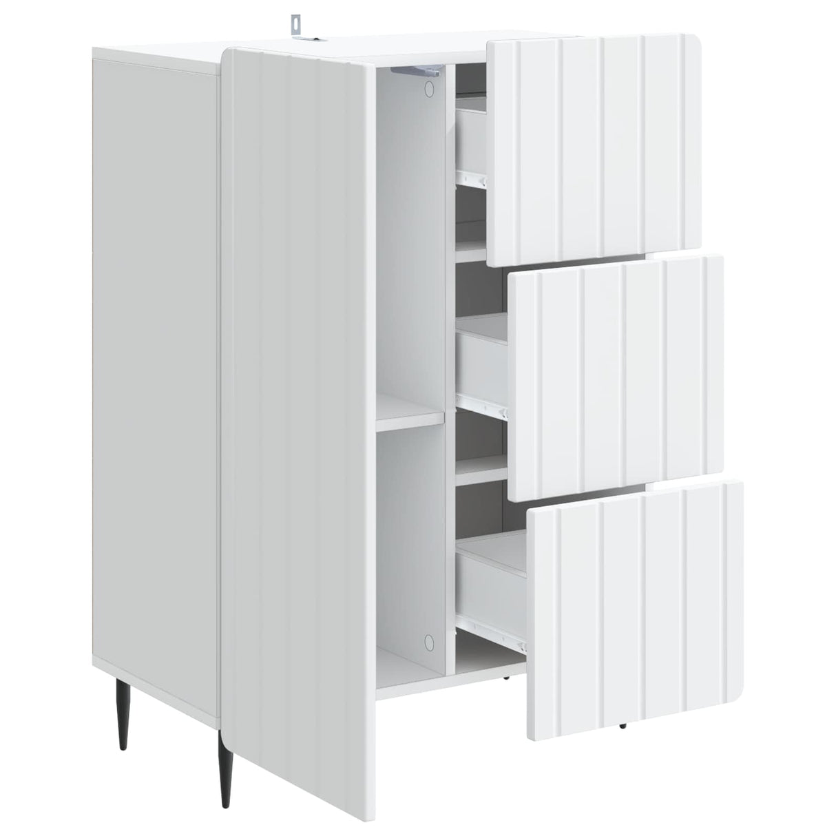 vidaXL Sideboard with drawer White 66 x 34.5 x 91.5 cm Engineered wood