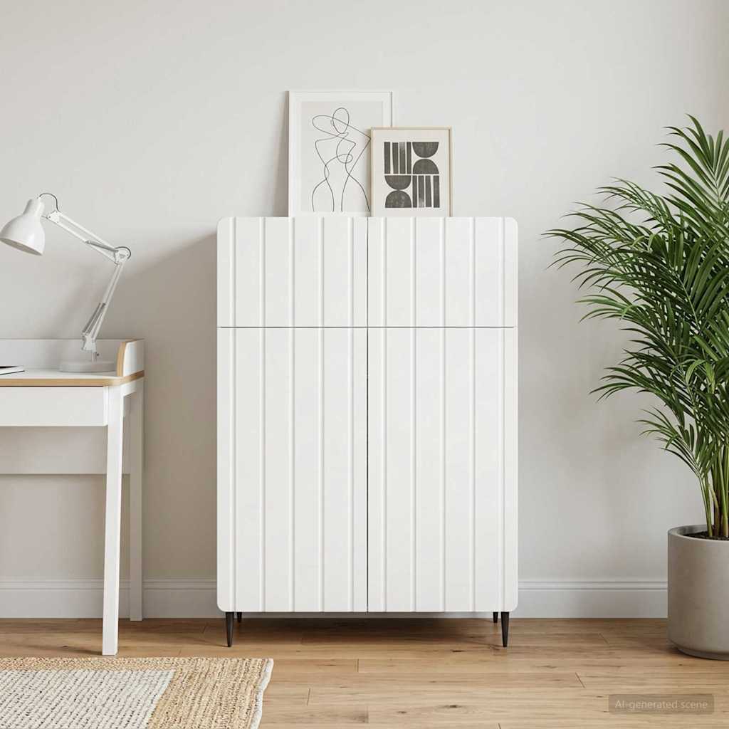 vidaXL Dressoir met lade Wit 66 x 34,5 x 92 cm Bewerkt hout