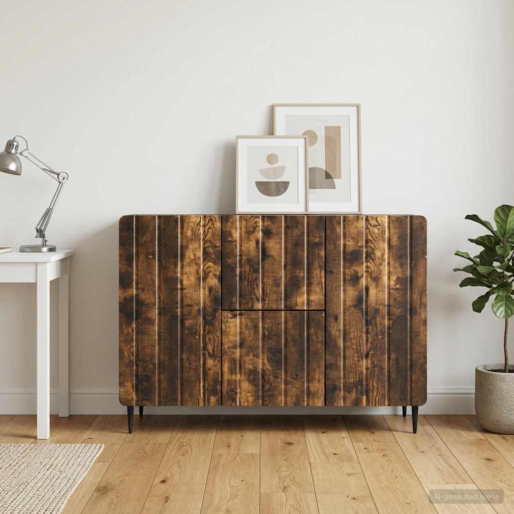 vidaXL Dressoir met lade Wit 89 x 34,5 x 62 cm Bewerkt hout