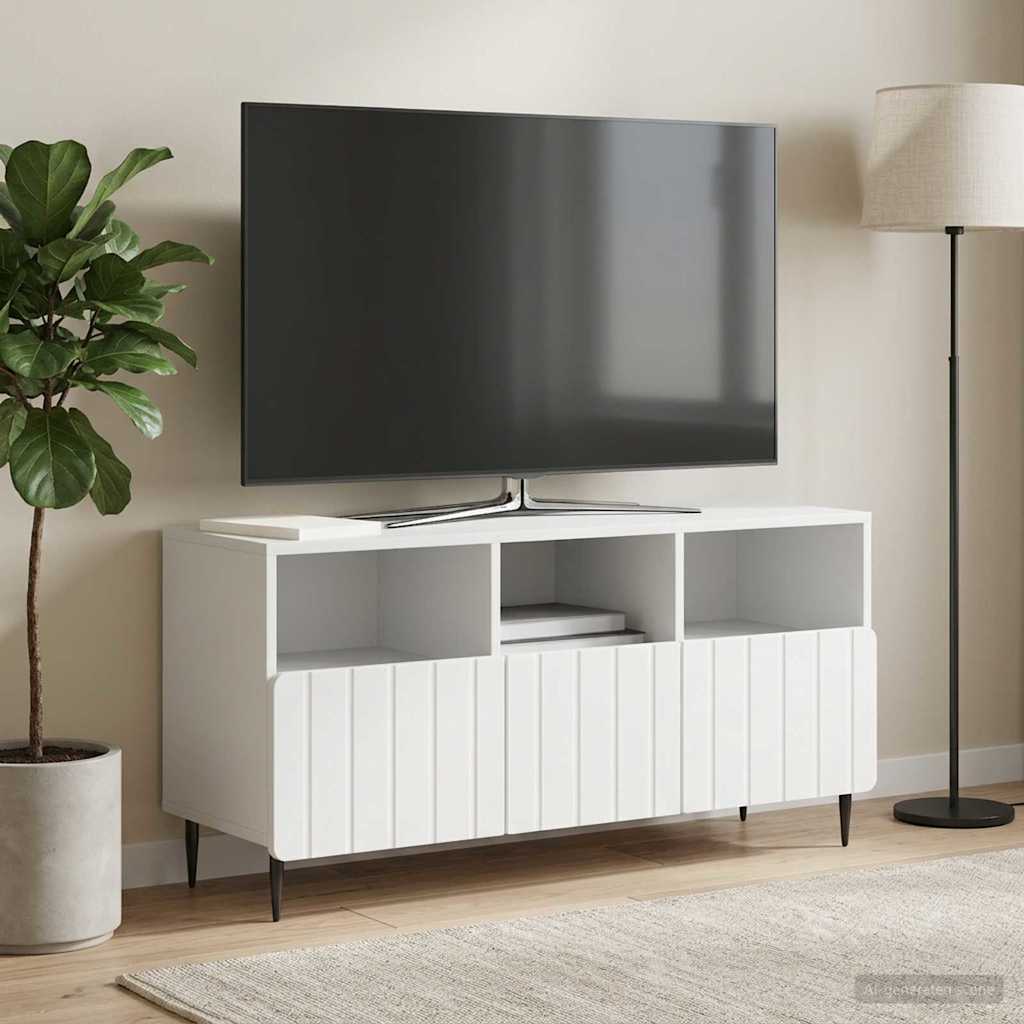 vidaXL TV Cabinet with Drawer White 102 x 34.5 x 50 cm Engineered Wood