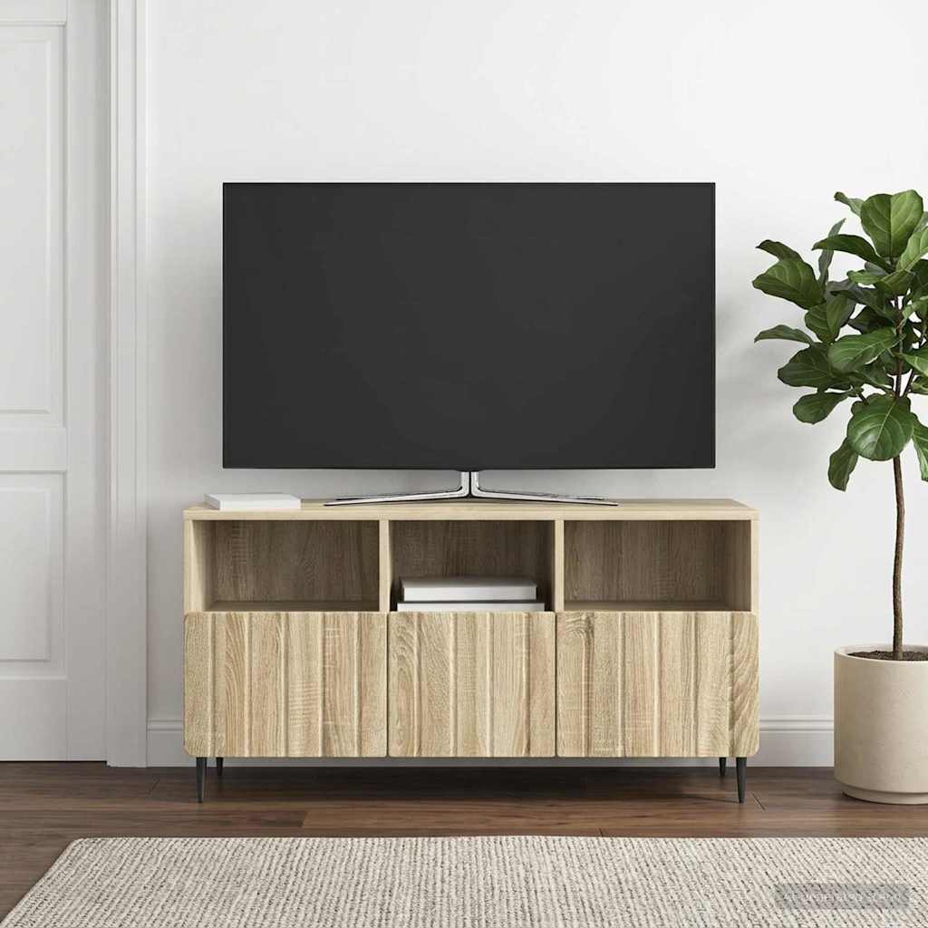 vidaXL TV Cabinet with Drawer White 102 x 34.5 x 50 cm Engineered Wood