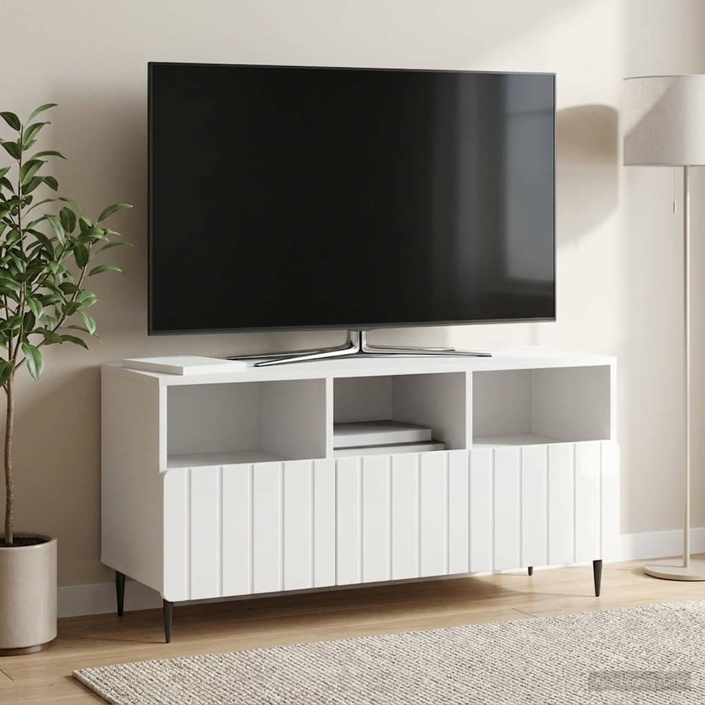 vidaXL TV Cabinet with Drawer White 102 x 34.5 x 50 cm Engineered Wood
