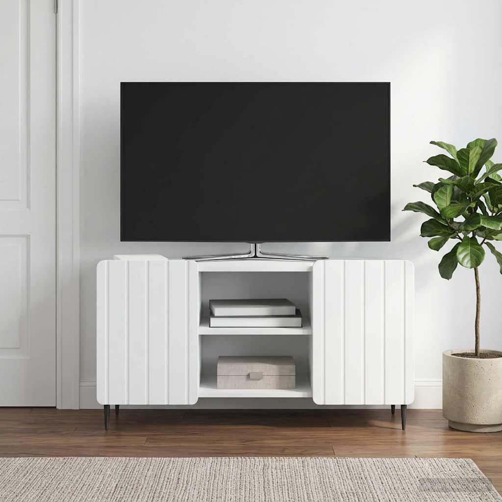 vidaXL TV Kast Wit 102 x 34,5 x 52 cm Bewerkt hout