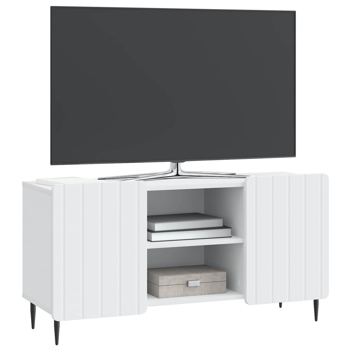 vidaXL TV Kast Wit 102 x 34,5 x 52 cm Bewerkt hout