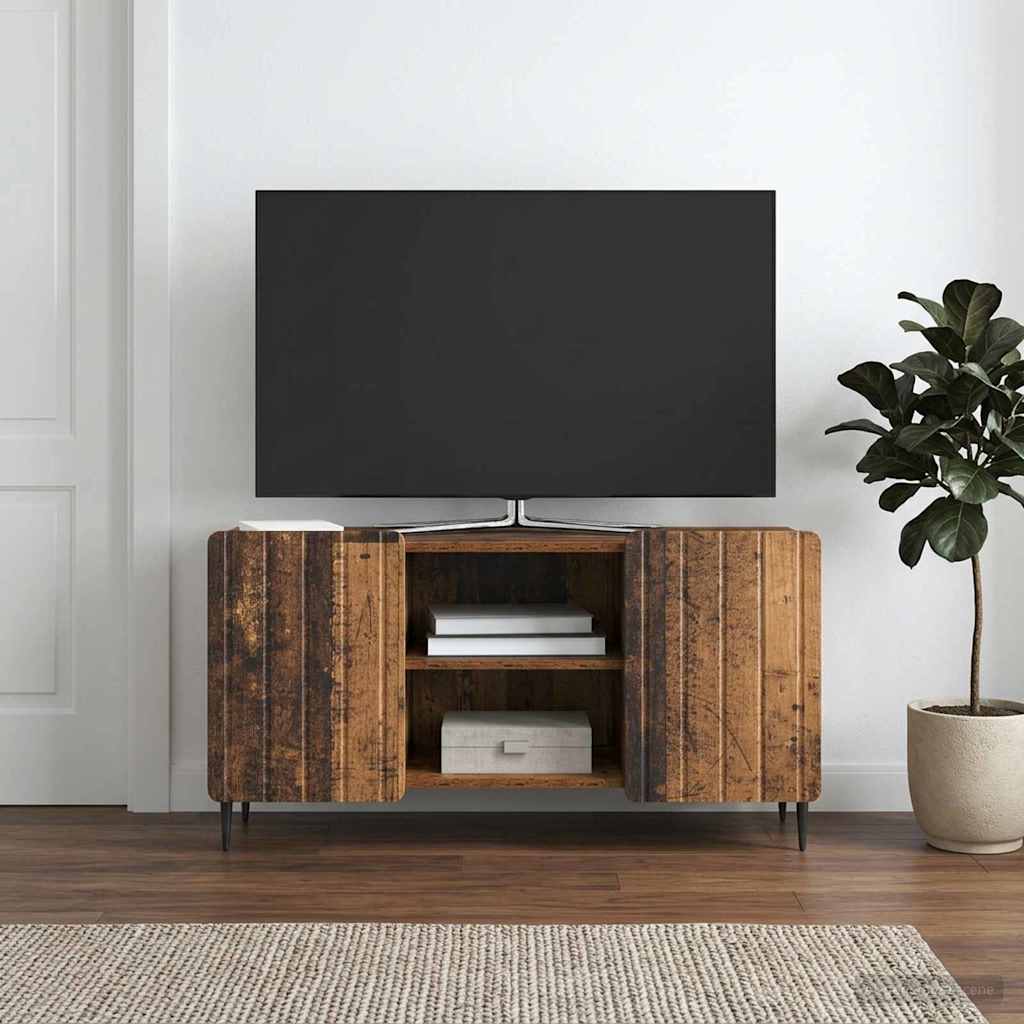 vidaXL TV Kast Wit 102 x 34,5 x 52 cm Bewerkt hout