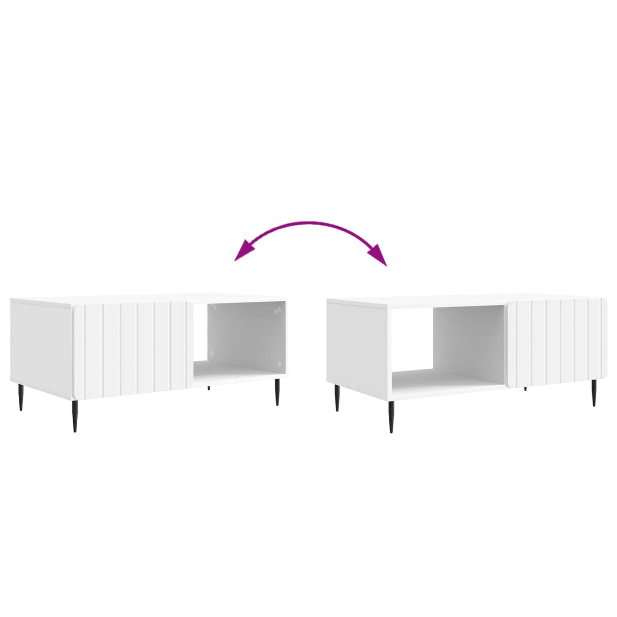 vidaXL Salontafel Wit 90 x 50 x 40 cm Bewerkt hout