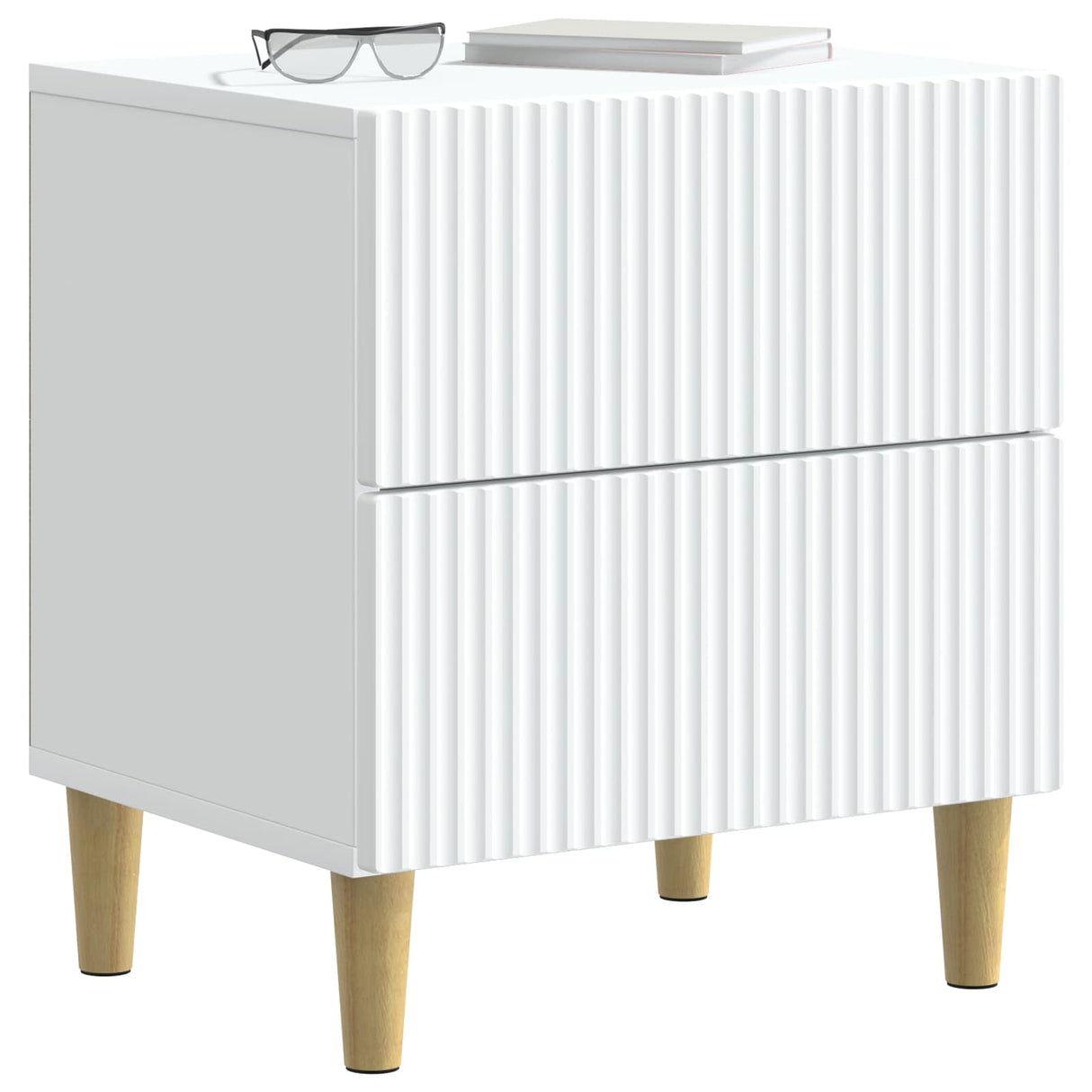 vidaXL Nachtkastje met lade Wit 43 x 34,5 x 48 cm Bewerkt hout
