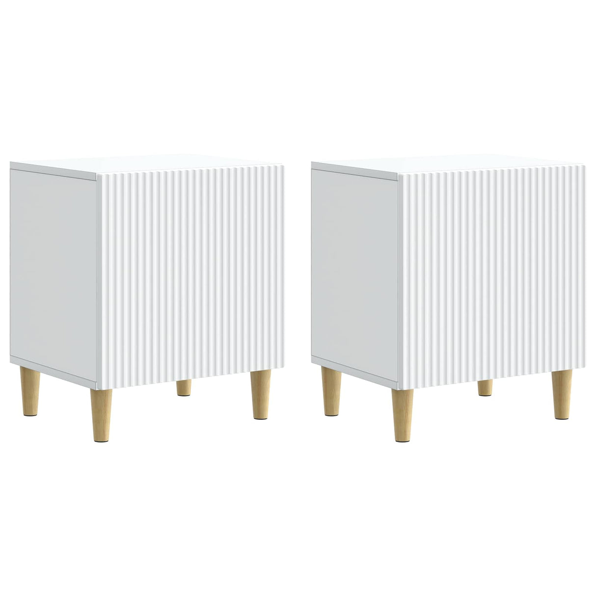 vidaXL Nachtkastje 2 pcs Wit 43 x 34,5 x 50 cm Bewerkt hout
