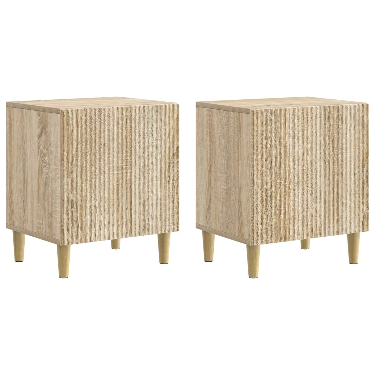 vidaXL Nachtkastje 2 pcs Wit 43 x 34,5 x 50 cm Bewerkt hout
